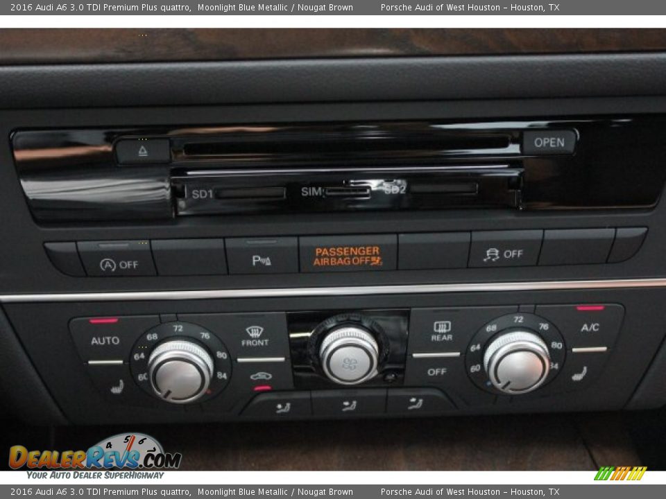 2016 Audi A6 3.0 TDI Premium Plus quattro Moonlight Blue Metallic / Nougat Brown Photo #17