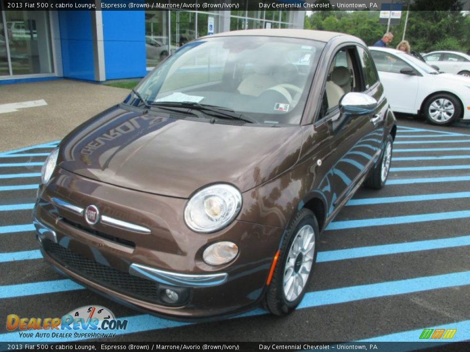 2013 Fiat 500 c cabrio Lounge Espresso (Brown) / Marrone/Avorio (Brown/Ivory) Photo #13