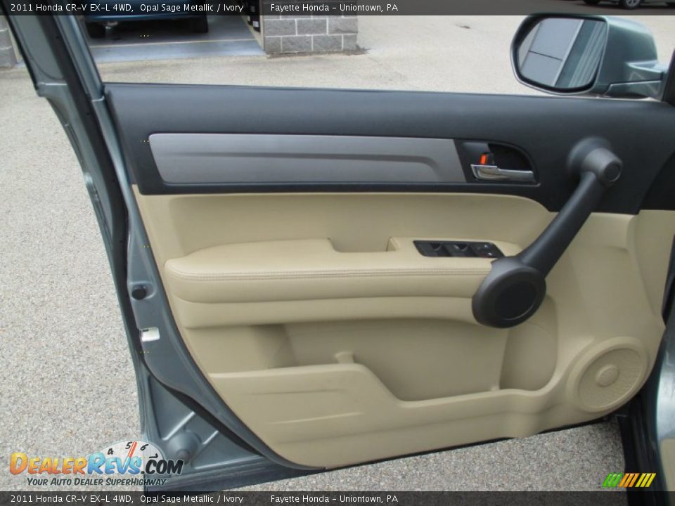 2011 Honda CR-V EX-L 4WD Opal Sage Metallic / Ivory Photo #6