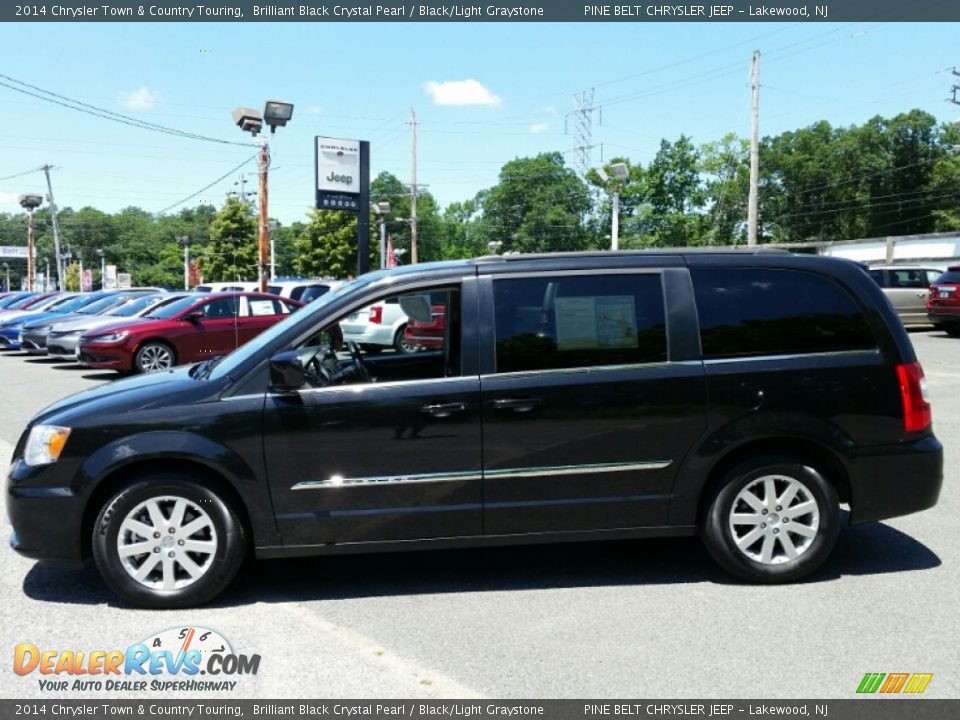 2014 Chrysler Town & Country Touring Brilliant Black Crystal Pearl / Black/Light Graystone Photo #11