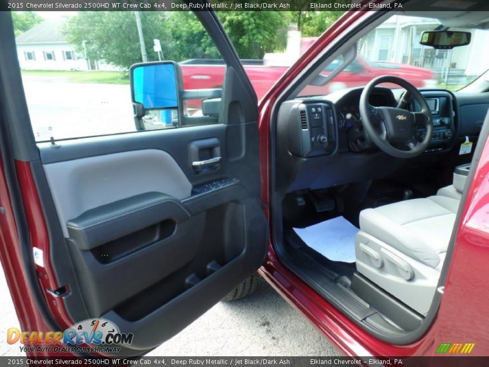 2015 Chevrolet Silverado 2500HD WT Crew Cab 4x4 Deep Ruby Metallic / Jet Black/Dark Ash Photo #14