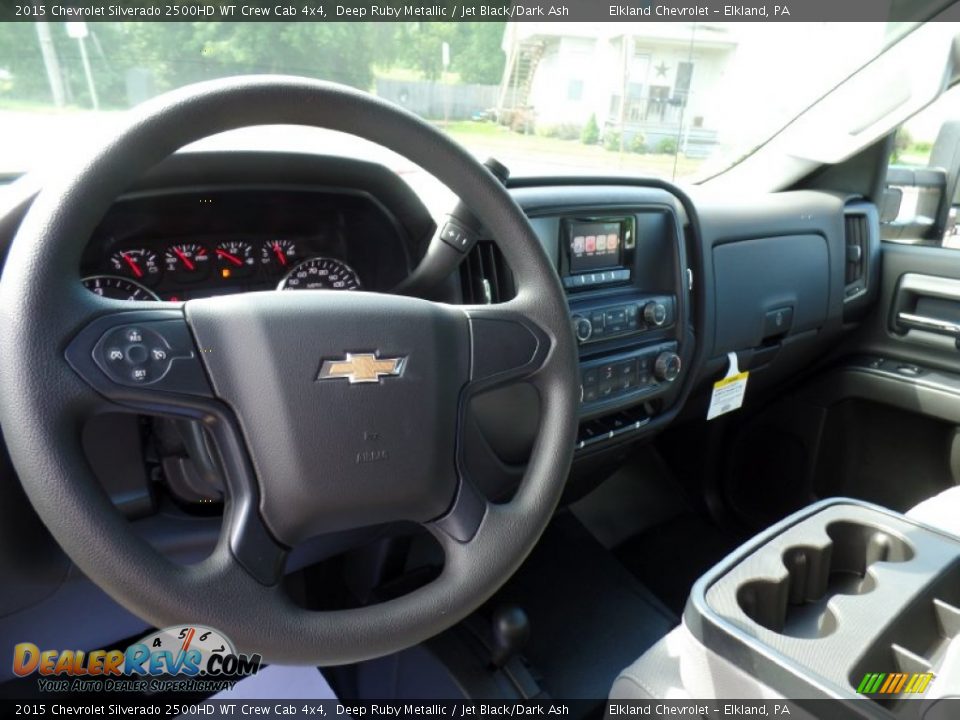 2015 Chevrolet Silverado 2500HD WT Crew Cab 4x4 Deep Ruby Metallic / Jet Black/Dark Ash Photo #19