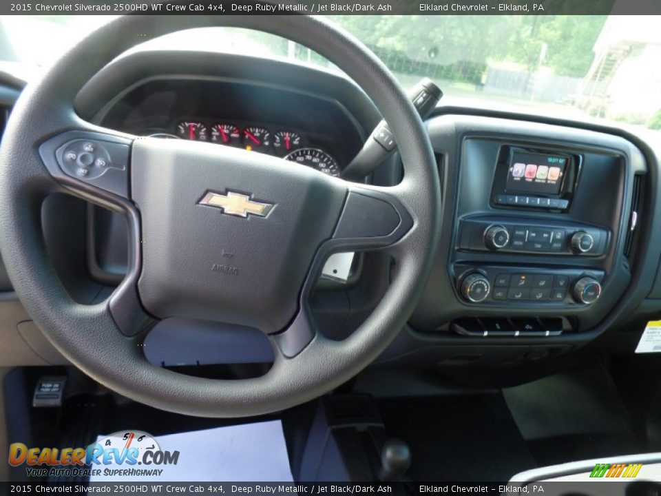 2015 Chevrolet Silverado 2500HD WT Crew Cab 4x4 Deep Ruby Metallic / Jet Black/Dark Ash Photo #20