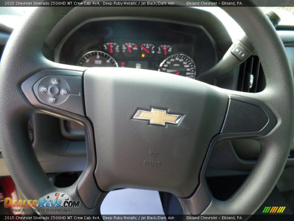 2015 Chevrolet Silverado 2500HD WT Crew Cab 4x4 Deep Ruby Metallic / Jet Black/Dark Ash Photo #21
