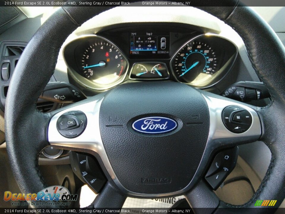 2014 Ford Escape SE 2.0L EcoBoost 4WD Sterling Gray / Charcoal Black Photo #9