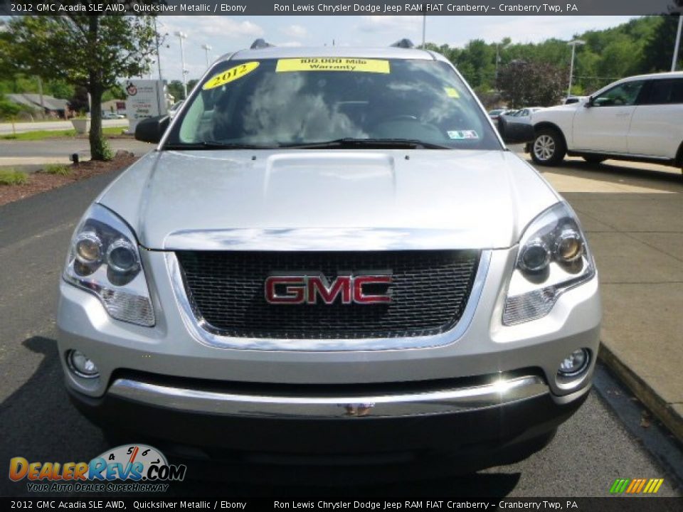 2012 GMC Acadia SLE AWD Quicksilver Metallic / Ebony Photo #4