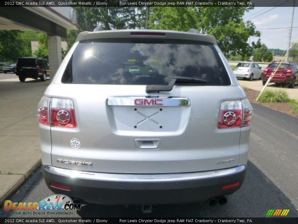 2012 GMC Acadia SLE AWD Quicksilver Metallic / Ebony Photo #8
