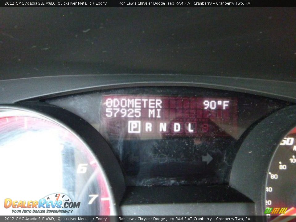 2012 GMC Acadia SLE AWD Quicksilver Metallic / Ebony Photo #15