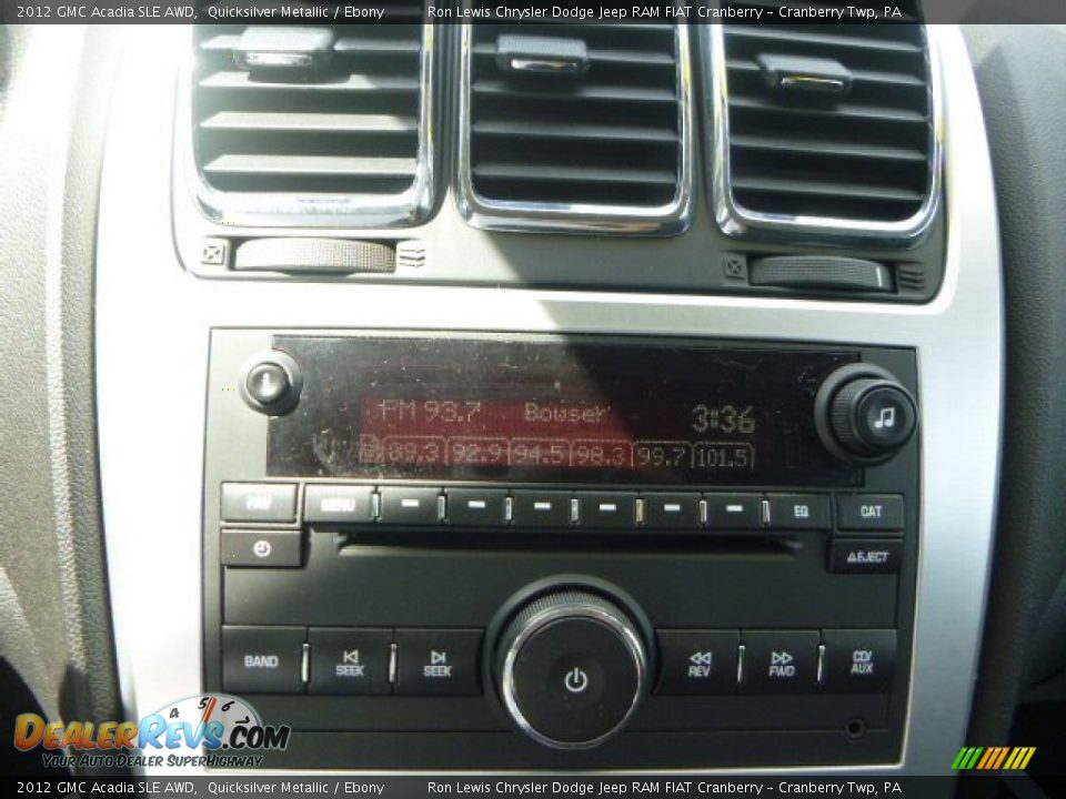 2012 GMC Acadia SLE AWD Quicksilver Metallic / Ebony Photo #16
