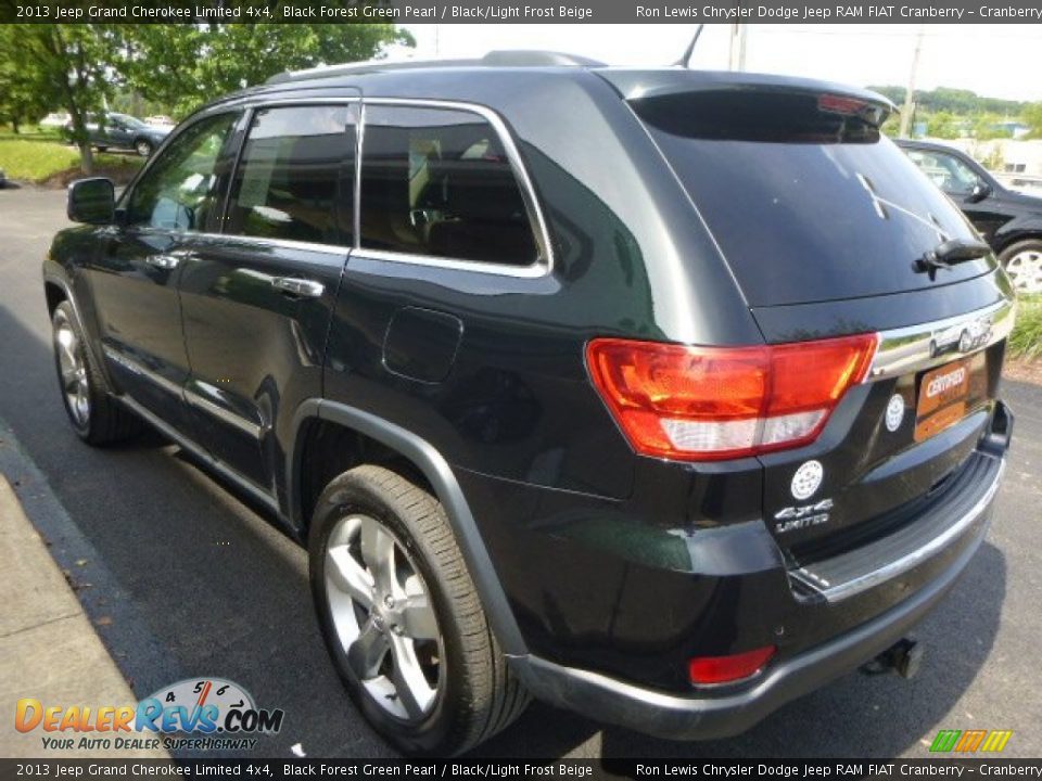 2013 Jeep Grand Cherokee Limited 4x4 Black Forest Green Pearl / Black/Light Frost Beige Photo #7
