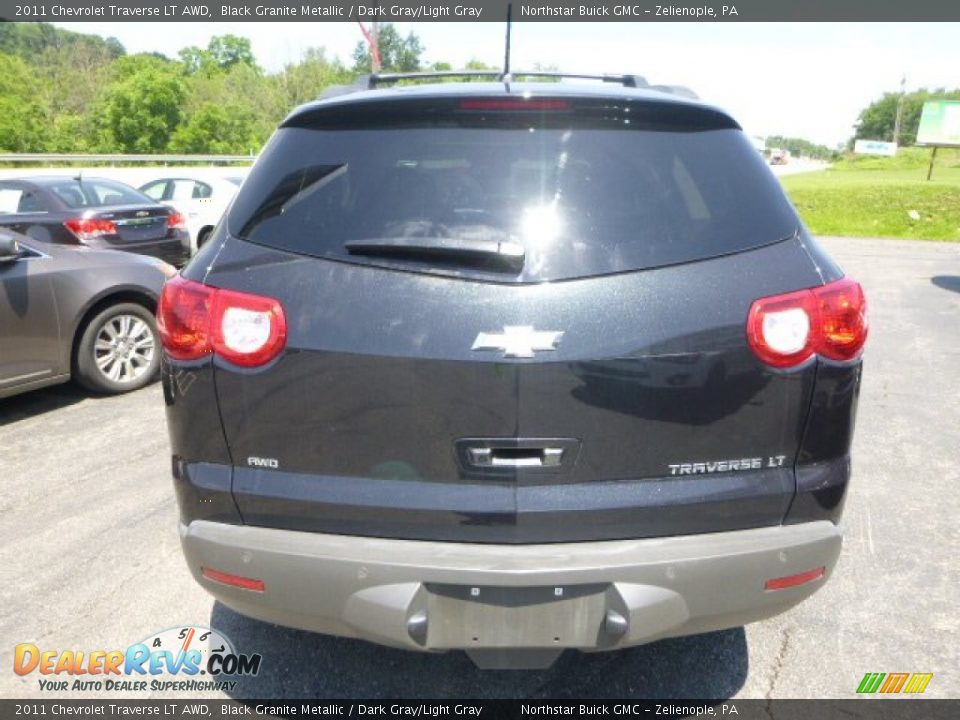 2011 Chevrolet Traverse LT AWD Black Granite Metallic / Dark Gray/Light Gray Photo #3