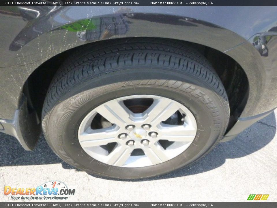 2011 Chevrolet Traverse LT AWD Black Granite Metallic / Dark Gray/Light Gray Photo #6
