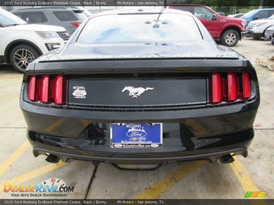 2015 Ford Mustang EcoBoost Premium Coupe Black / Ebony Photo #9
