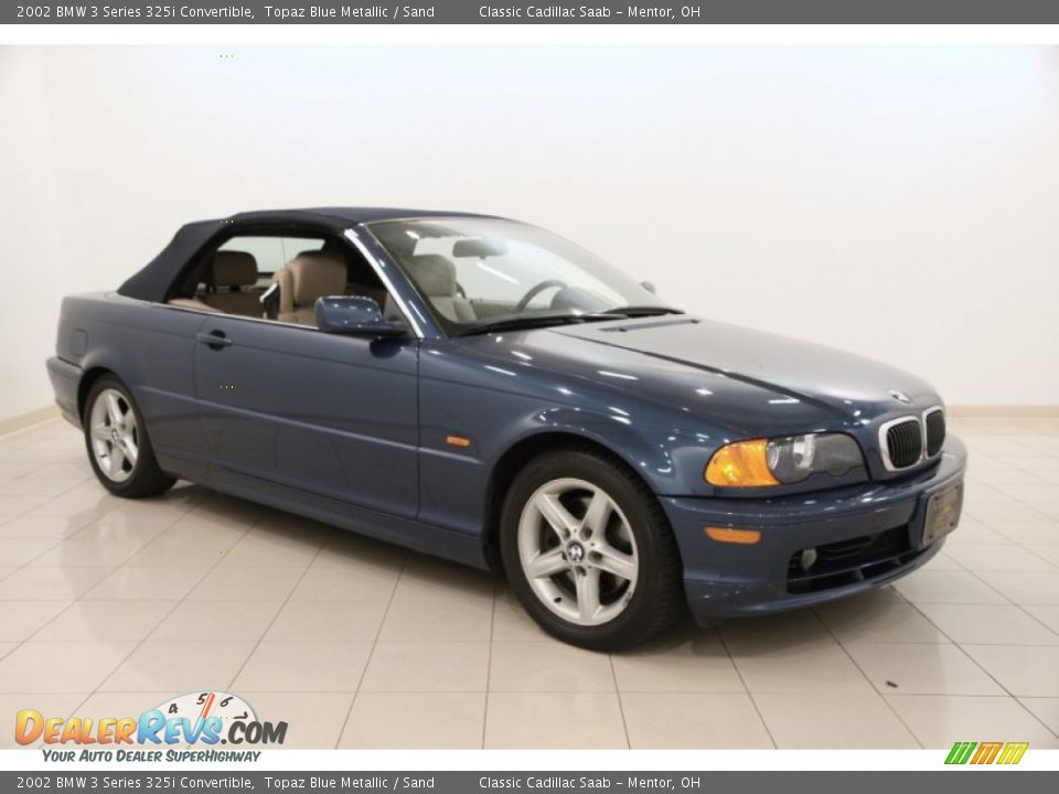 2002 BMW 3 Series 325i Convertible Topaz Blue Metallic / Sand Photo #2