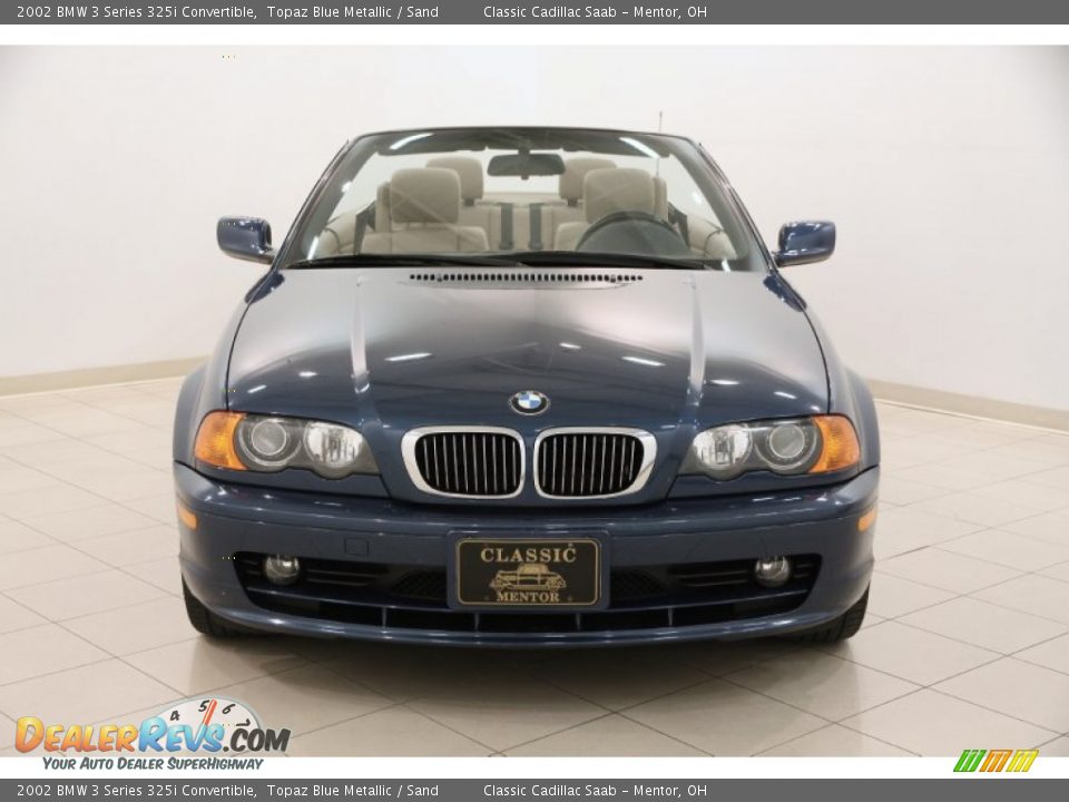2002 BMW 3 Series 325i Convertible Topaz Blue Metallic / Sand Photo #3