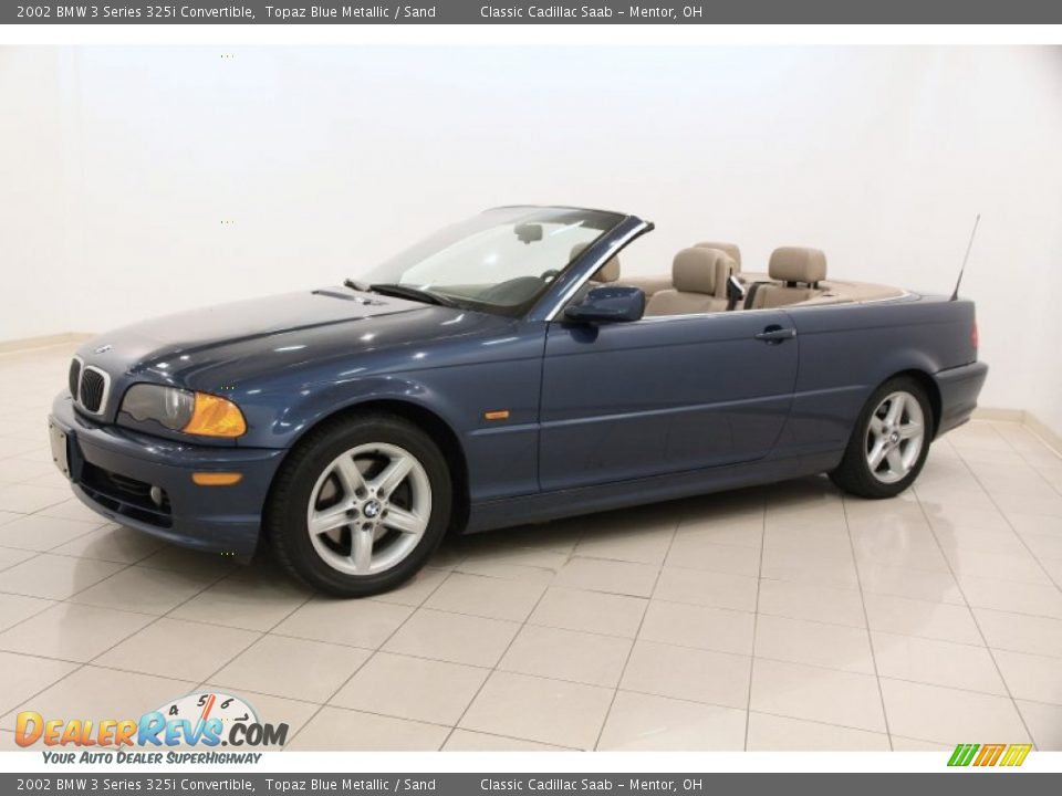 2002 BMW 3 Series 325i Convertible Topaz Blue Metallic / Sand Photo #4