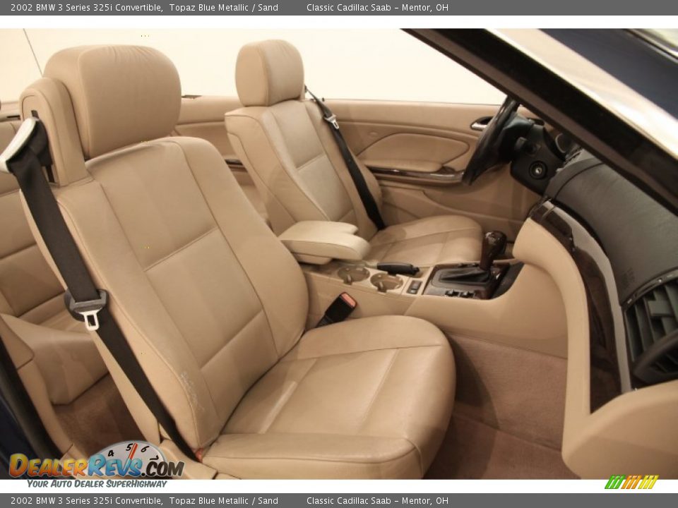 2002 BMW 3 Series 325i Convertible Topaz Blue Metallic / Sand Photo #14