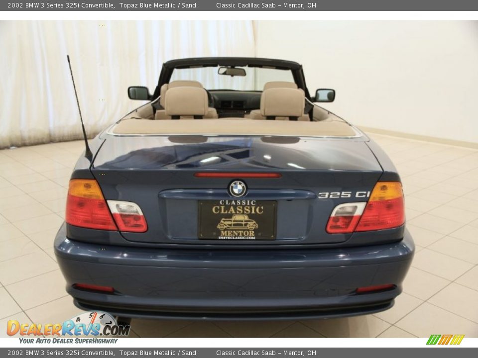 2002 BMW 3 Series 325i Convertible Topaz Blue Metallic / Sand Photo #17