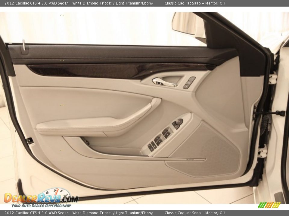 2012 Cadillac CTS 4 3.0 AWD Sedan White Diamond Tricoat / Light Titanium/Ebony Photo #4