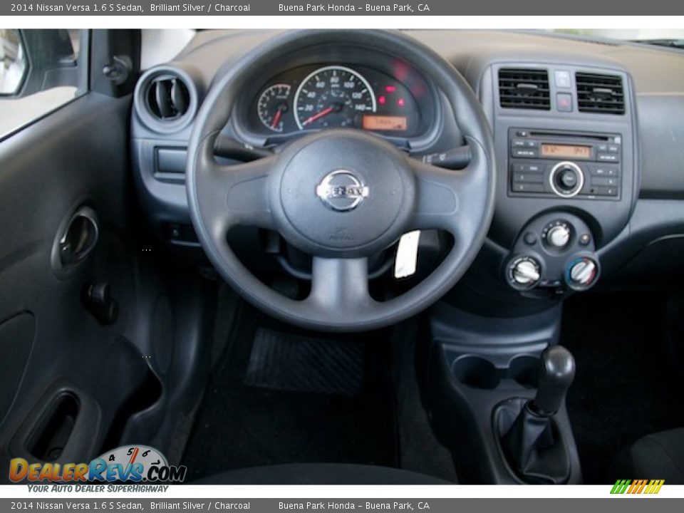 2014 Nissan Versa 1.6 S Sedan Brilliant Silver / Charcoal Photo #5