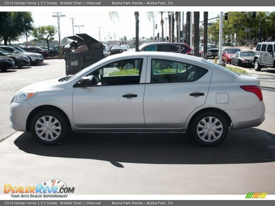 2014 Nissan Versa 1.6 S Sedan Brilliant Silver / Charcoal Photo #9