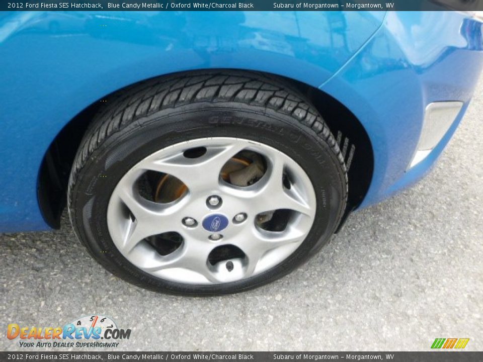 2012 Ford Fiesta SES Hatchback Blue Candy Metallic / Oxford White/Charcoal Black Photo #2
