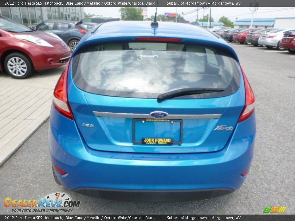 2012 Ford Fiesta SES Hatchback Blue Candy Metallic / Oxford White/Charcoal Black Photo #5