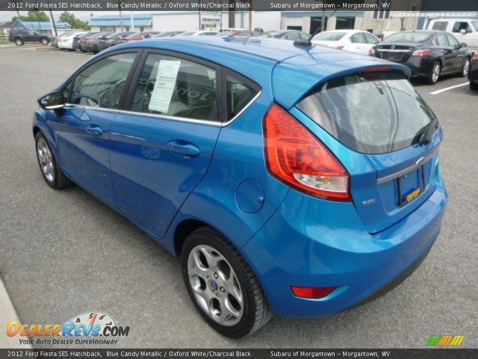 2012 Ford Fiesta SES Hatchback Blue Candy Metallic / Oxford White/Charcoal Black Photo #6