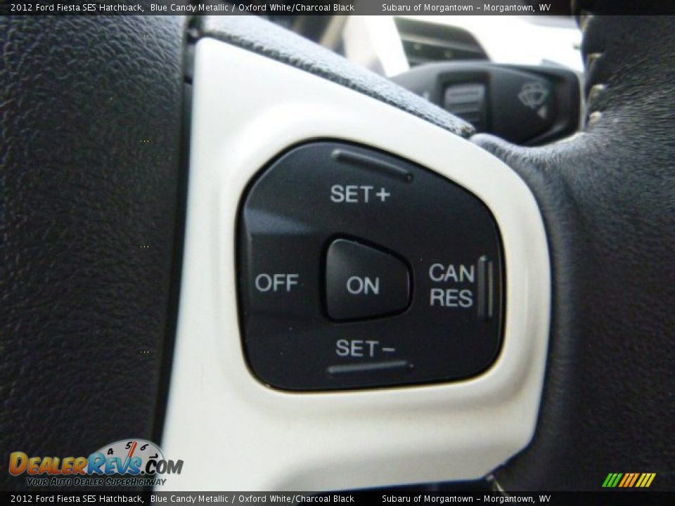 2012 Ford Fiesta SES Hatchback Blue Candy Metallic / Oxford White/Charcoal Black Photo #18