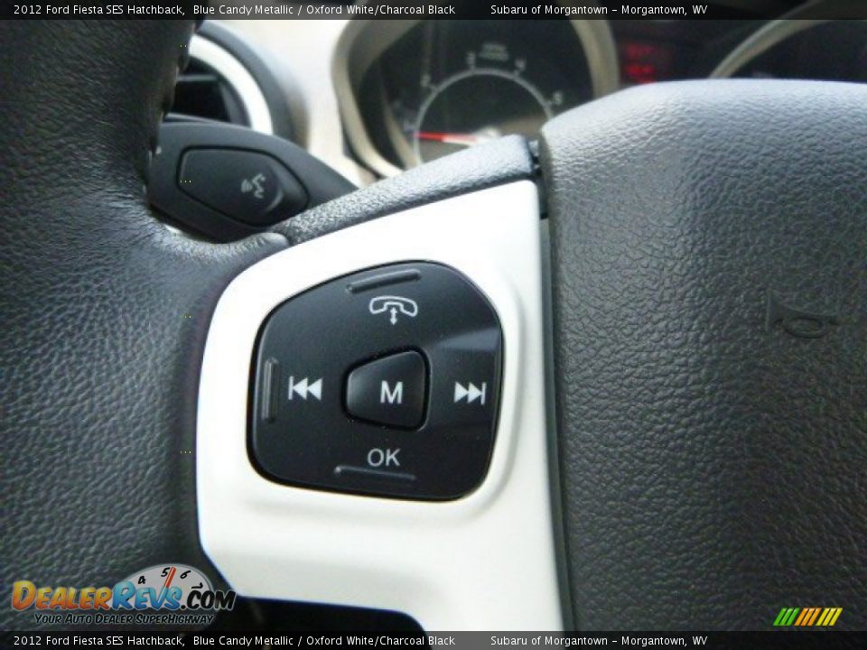 2012 Ford Fiesta SES Hatchback Blue Candy Metallic / Oxford White/Charcoal Black Photo #19