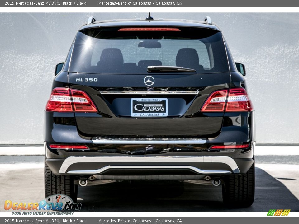 2015 Mercedes-Benz ML 350 Black / Black Photo #3