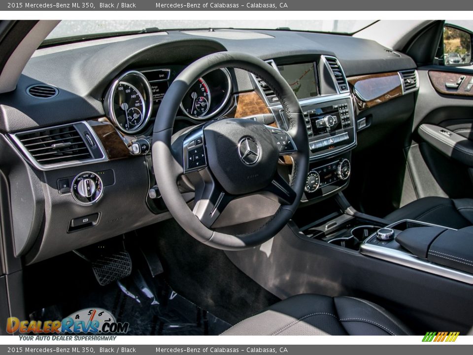 Black Interior - 2015 Mercedes-Benz ML 350 Photo #5
