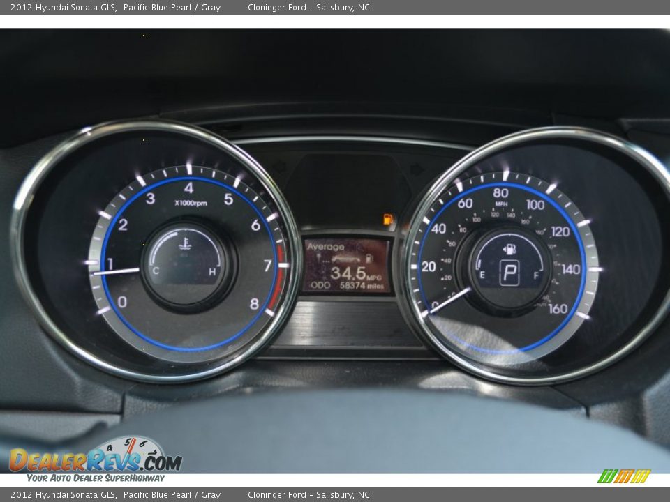 2012 Hyundai Sonata GLS Pacific Blue Pearl / Gray Photo #22