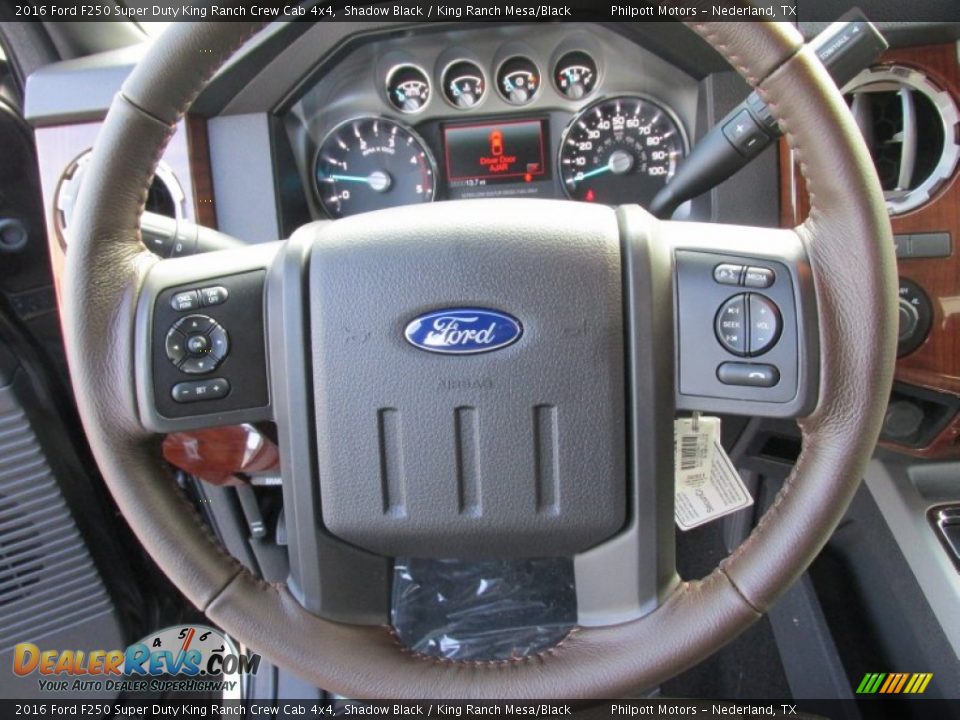 2016 Ford F250 Super Duty King Ranch Crew Cab 4x4 Steering Wheel Photo #36