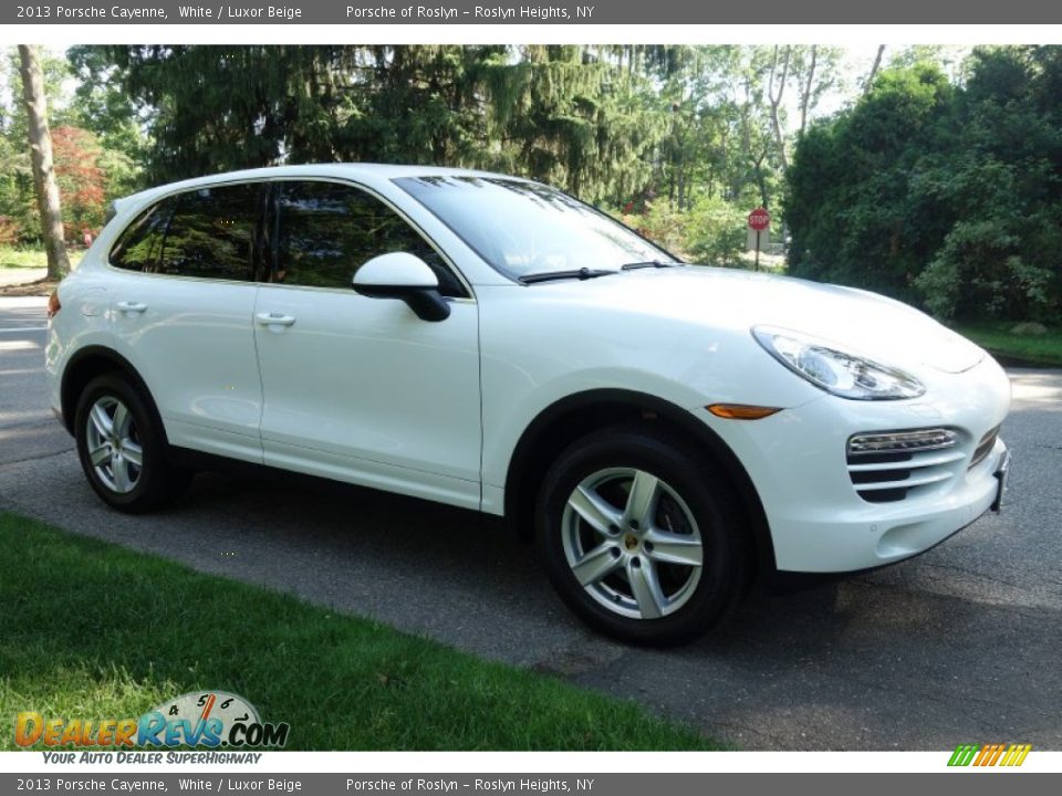 2013 Porsche Cayenne White / Luxor Beige Photo #8