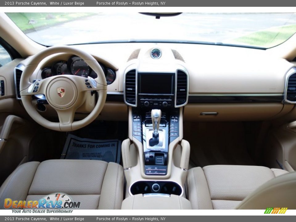 2013 Porsche Cayenne White / Luxor Beige Photo #13