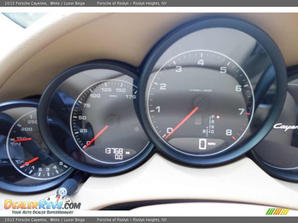 2013 Porsche Cayenne White / Luxor Beige Photo #21