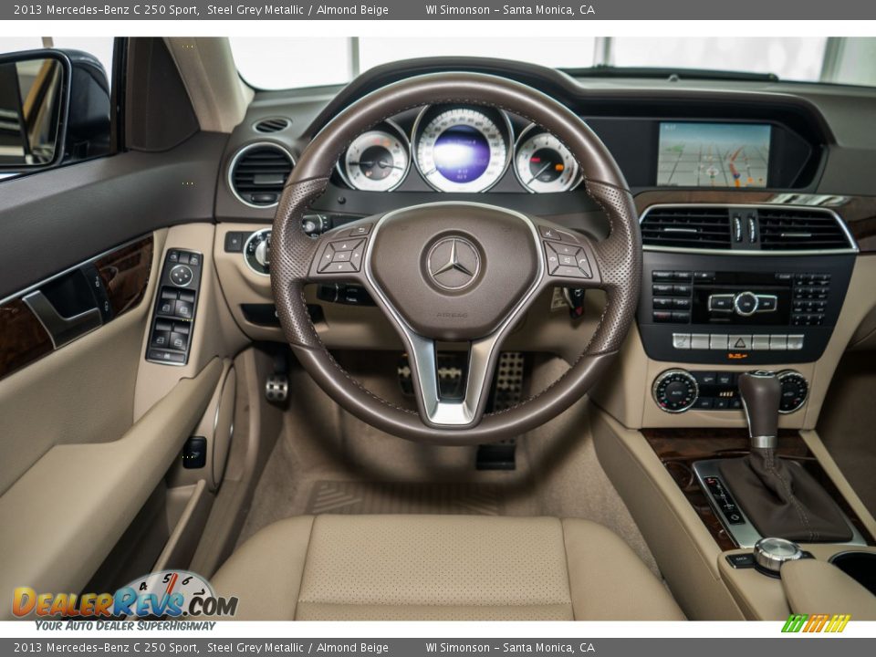 2013 Mercedes-Benz C 250 Sport Steel Grey Metallic / Almond Beige Photo #4