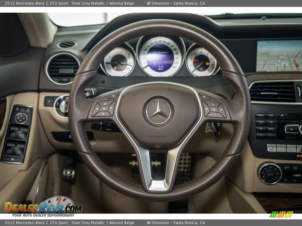 2013 Mercedes-Benz C 250 Sport Steel Grey Metallic / Almond Beige Photo #17