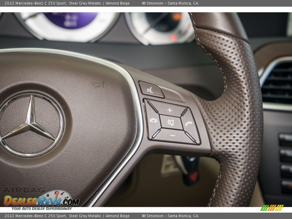 2013 Mercedes-Benz C 250 Sport Steel Grey Metallic / Almond Beige Photo #18