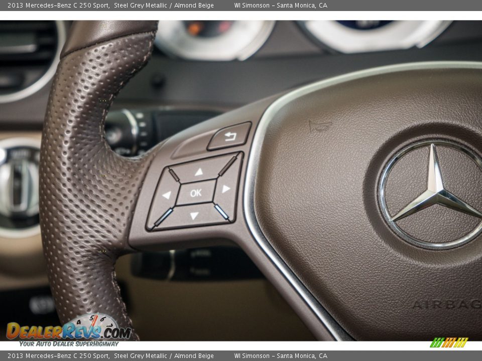 2013 Mercedes-Benz C 250 Sport Steel Grey Metallic / Almond Beige Photo #19