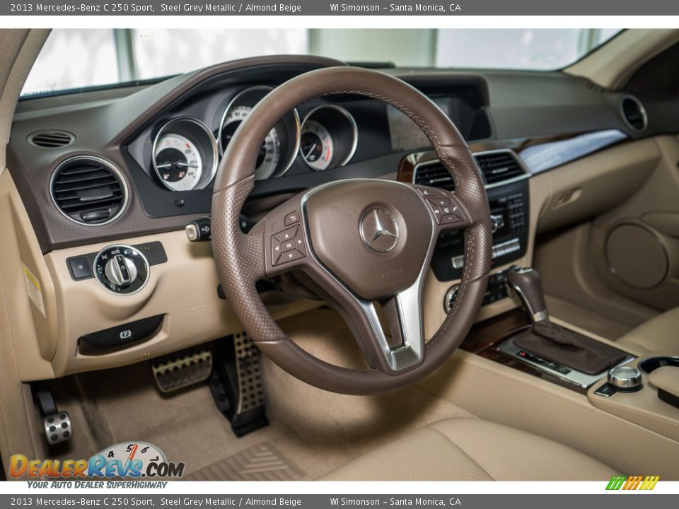2013 Mercedes-Benz C 250 Sport Steel Grey Metallic / Almond Beige Photo #20