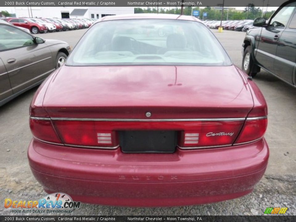 2003 Buick Century Custom Cardinal Red Metallic / Graphite Photo #3