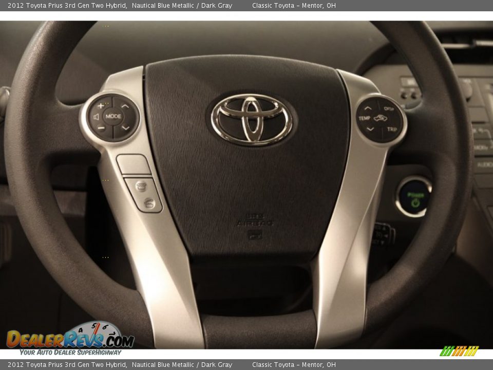 2012 Toyota Prius 3rd Gen Two Hybrid Nautical Blue Metallic / Dark Gray Photo #6
