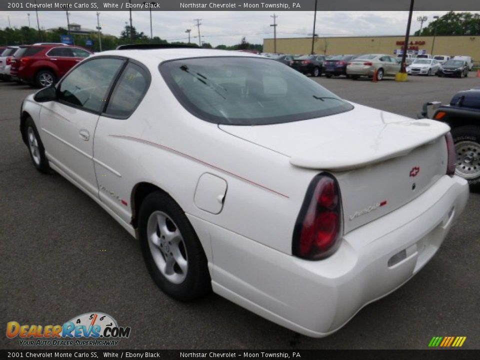 2001 Chevrolet Monte Carlo SS White / Ebony Black Photo #2