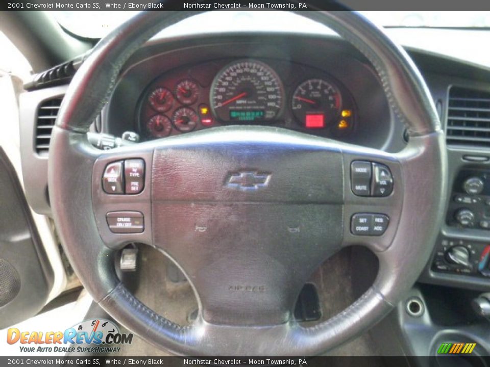 2001 Chevrolet Monte Carlo SS White / Ebony Black Photo #12