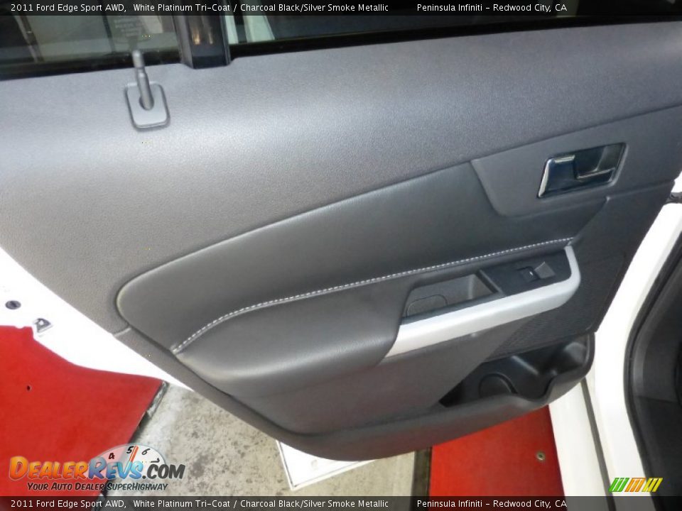 2011 Ford Edge Sport AWD White Platinum Tri-Coat / Charcoal Black/Silver Smoke Metallic Photo #15