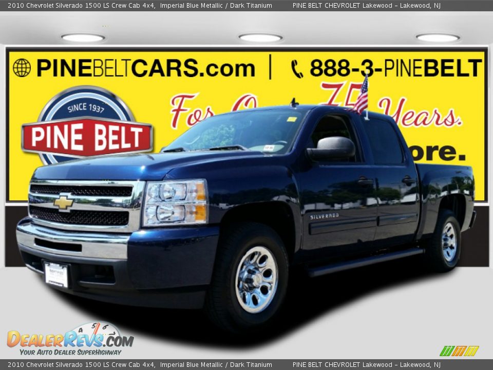 2010 Chevrolet Silverado 1500 LS Crew Cab 4x4 Imperial Blue Metallic / Dark Titanium Photo #1