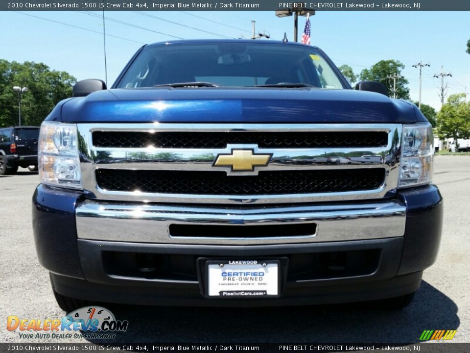 2010 Chevrolet Silverado 1500 LS Crew Cab 4x4 Imperial Blue Metallic / Dark Titanium Photo #2
