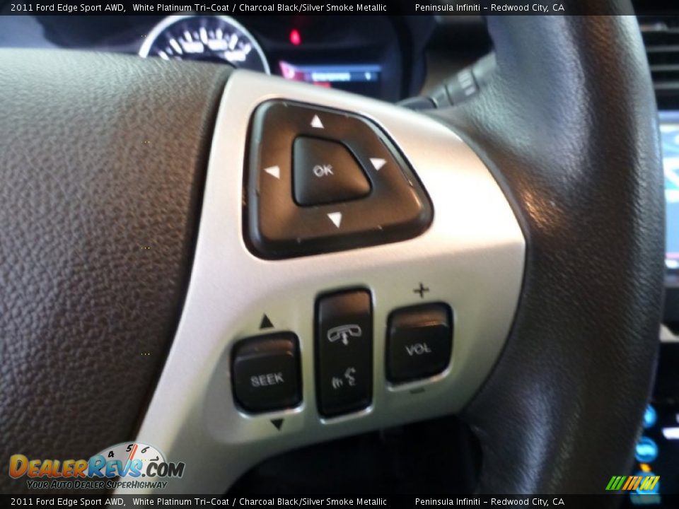 2011 Ford Edge Sport AWD White Platinum Tri-Coat / Charcoal Black/Silver Smoke Metallic Photo #24